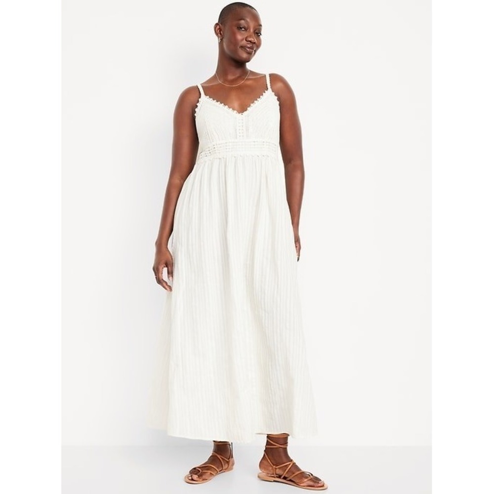 Old NavyDress Medium Crochet Maxi Sundress Boho Summer Hippie Festival Angelcore
